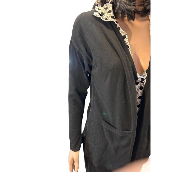 (6 for $25)Time and Tru Long Sleeve Black Open Front Cardigan size small - Picture 3 of 5